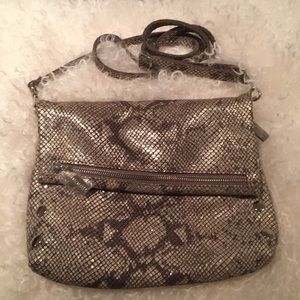Hammitt Metallic Snakeskin Crossbody Bag